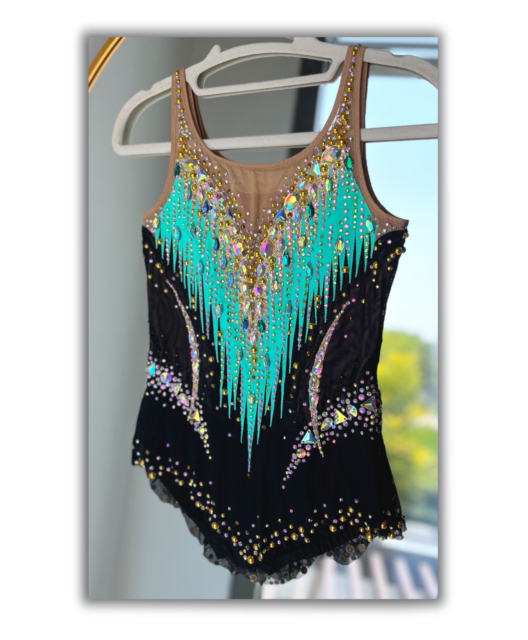 Turquoise Gold Energy – Competition Leotard