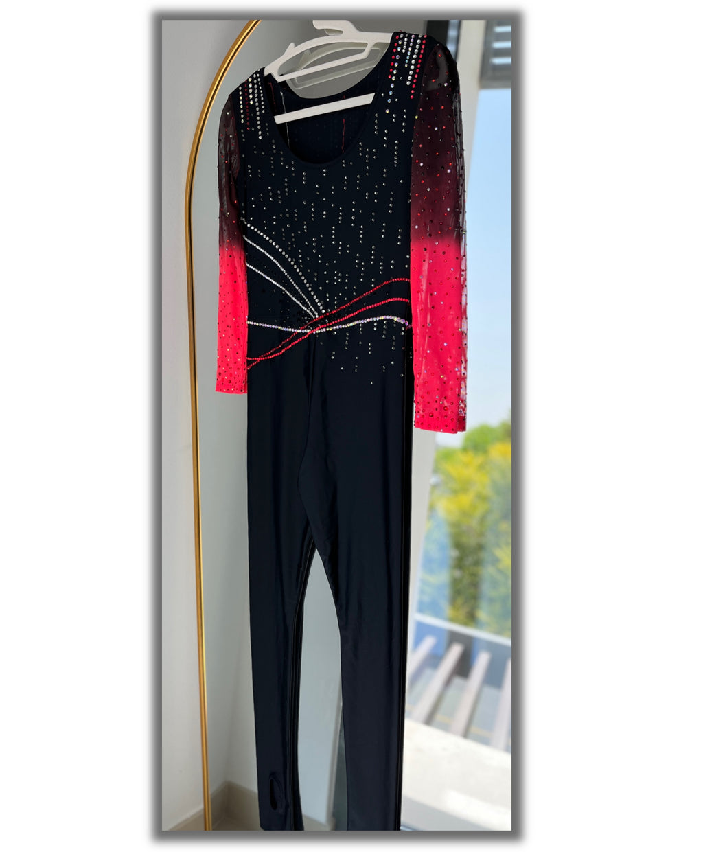 Black & Red Power – Jumpsuit Leotard