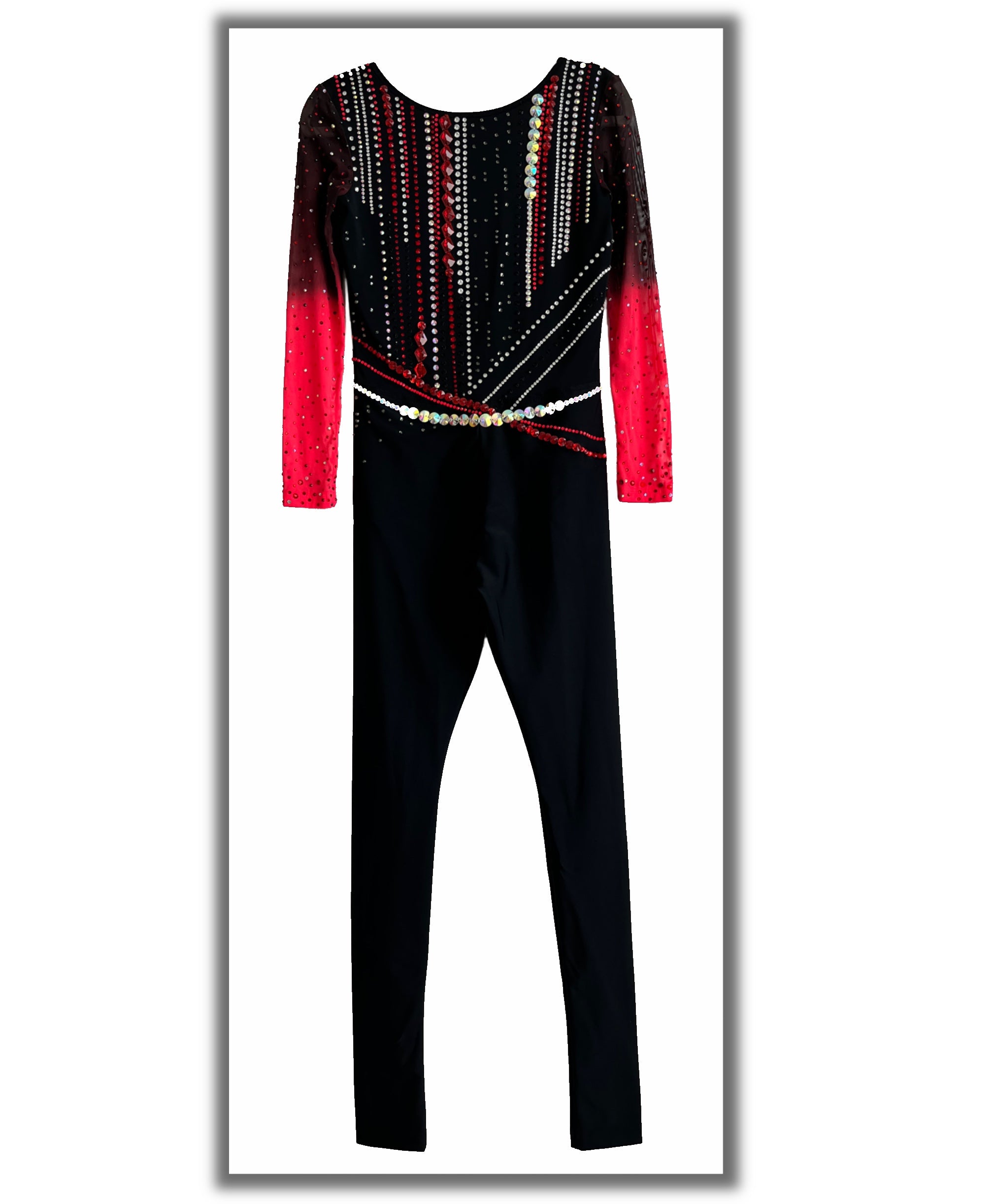 Black & Red Power – Jumpsuit Leotard
