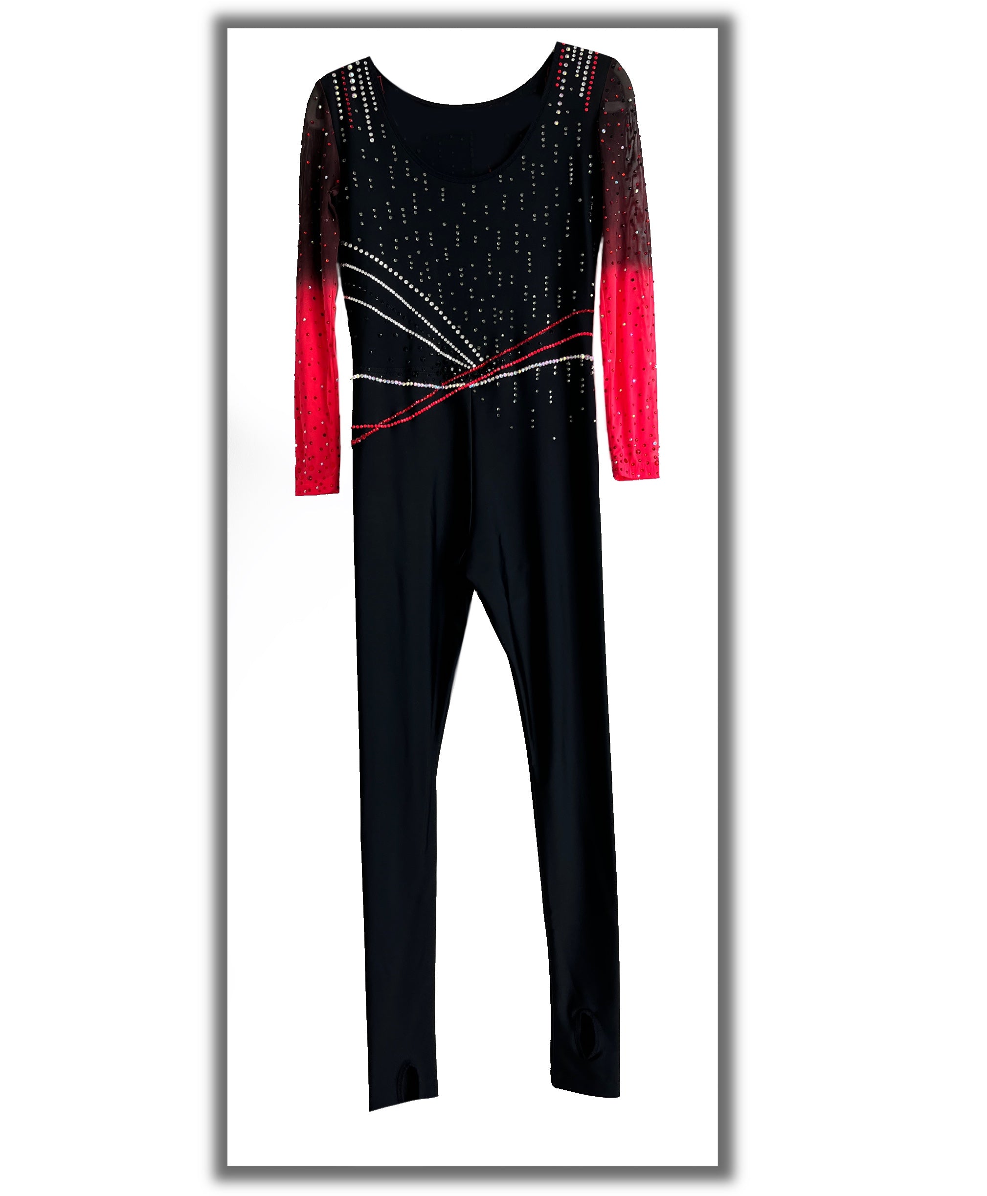 Black & Red Power – Jumpsuit Leotard