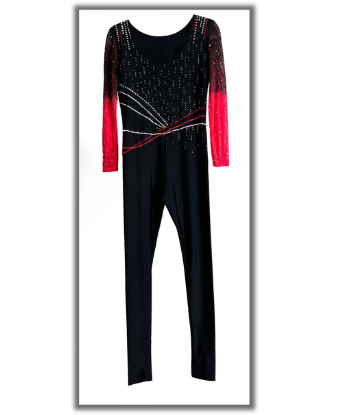 Black & Red Power – Jumpsuit Leotard