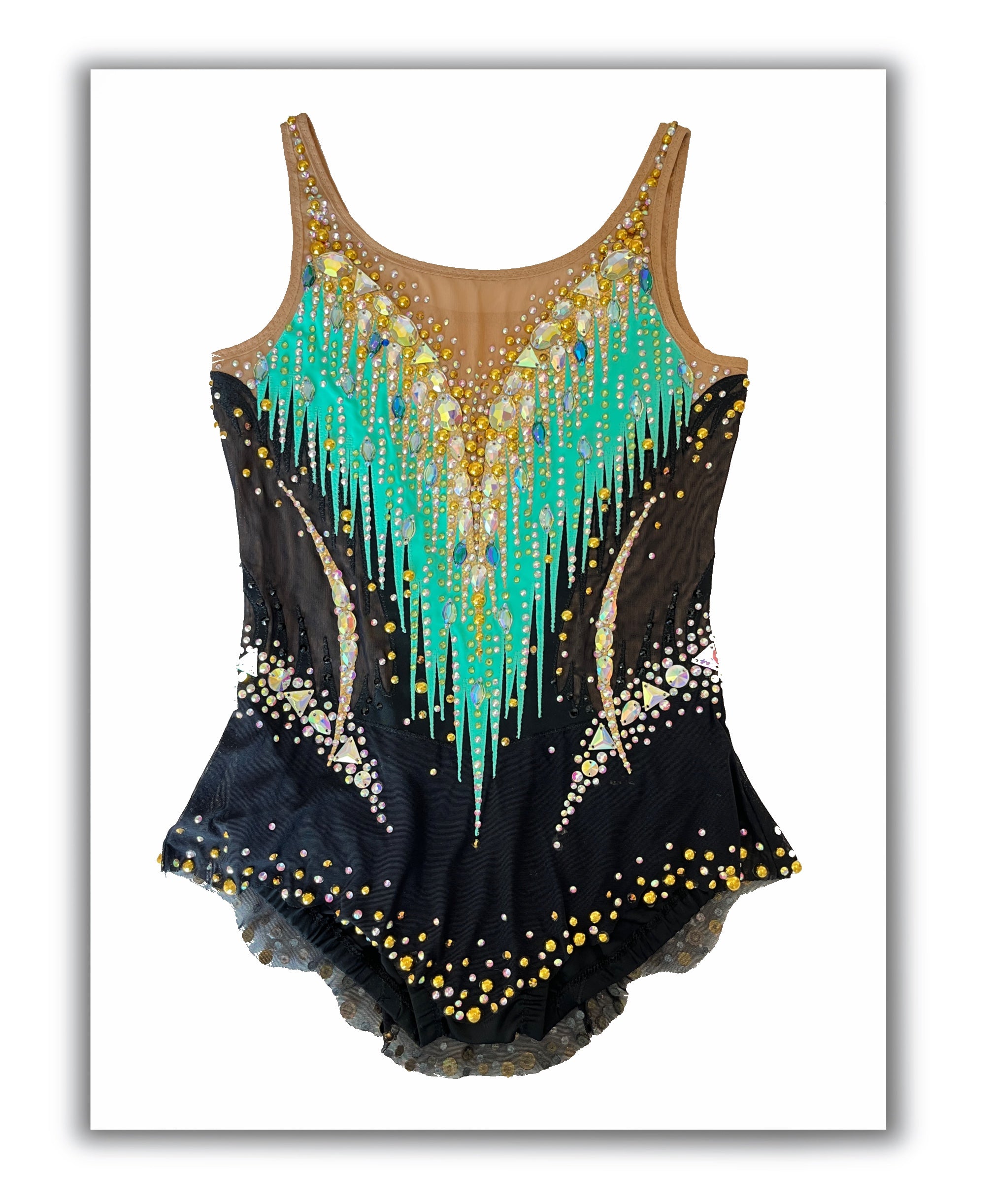 Turquoise Gold Energy – Competition Leotard
