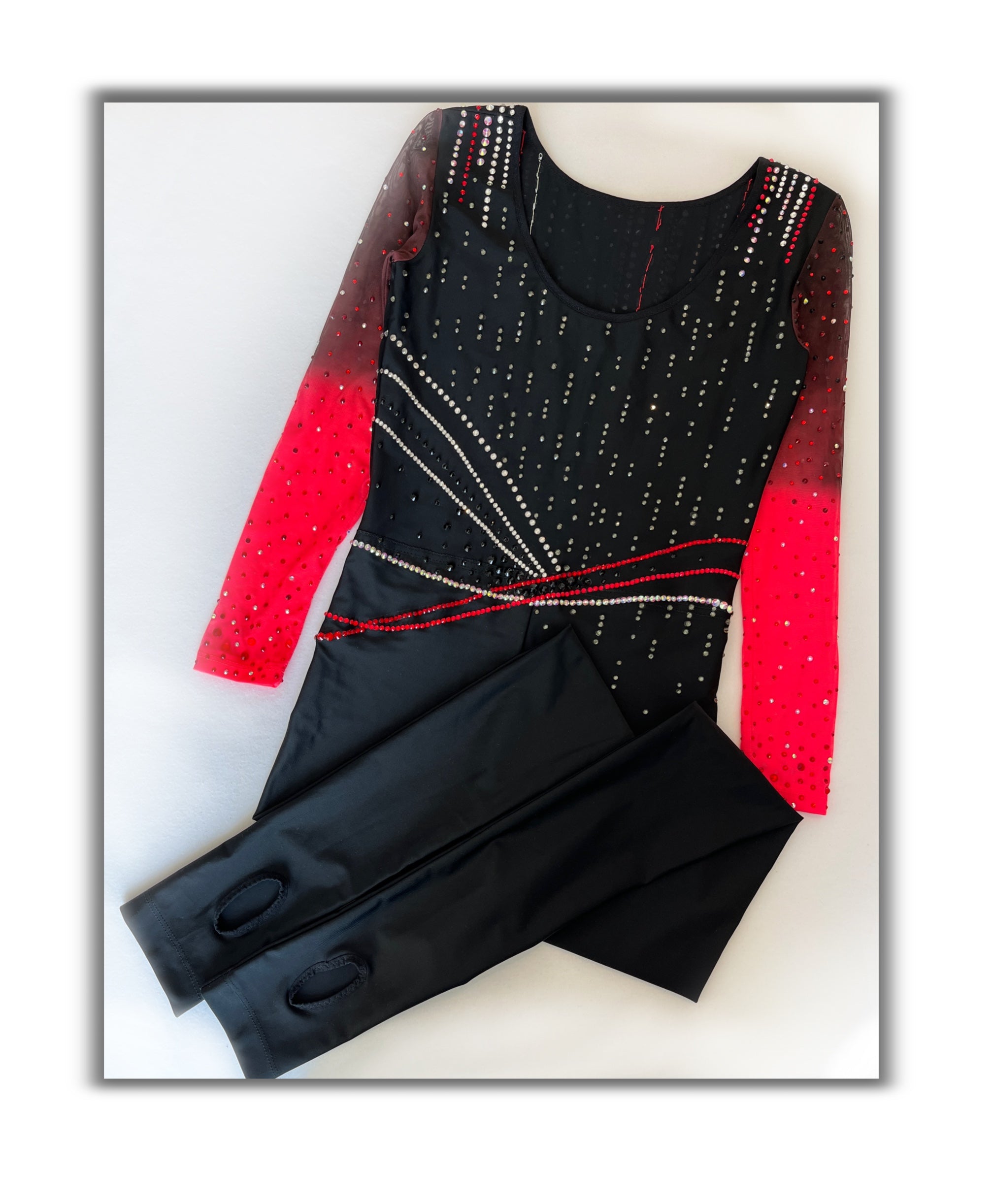 Black & Red Power – Jumpsuit Leotard