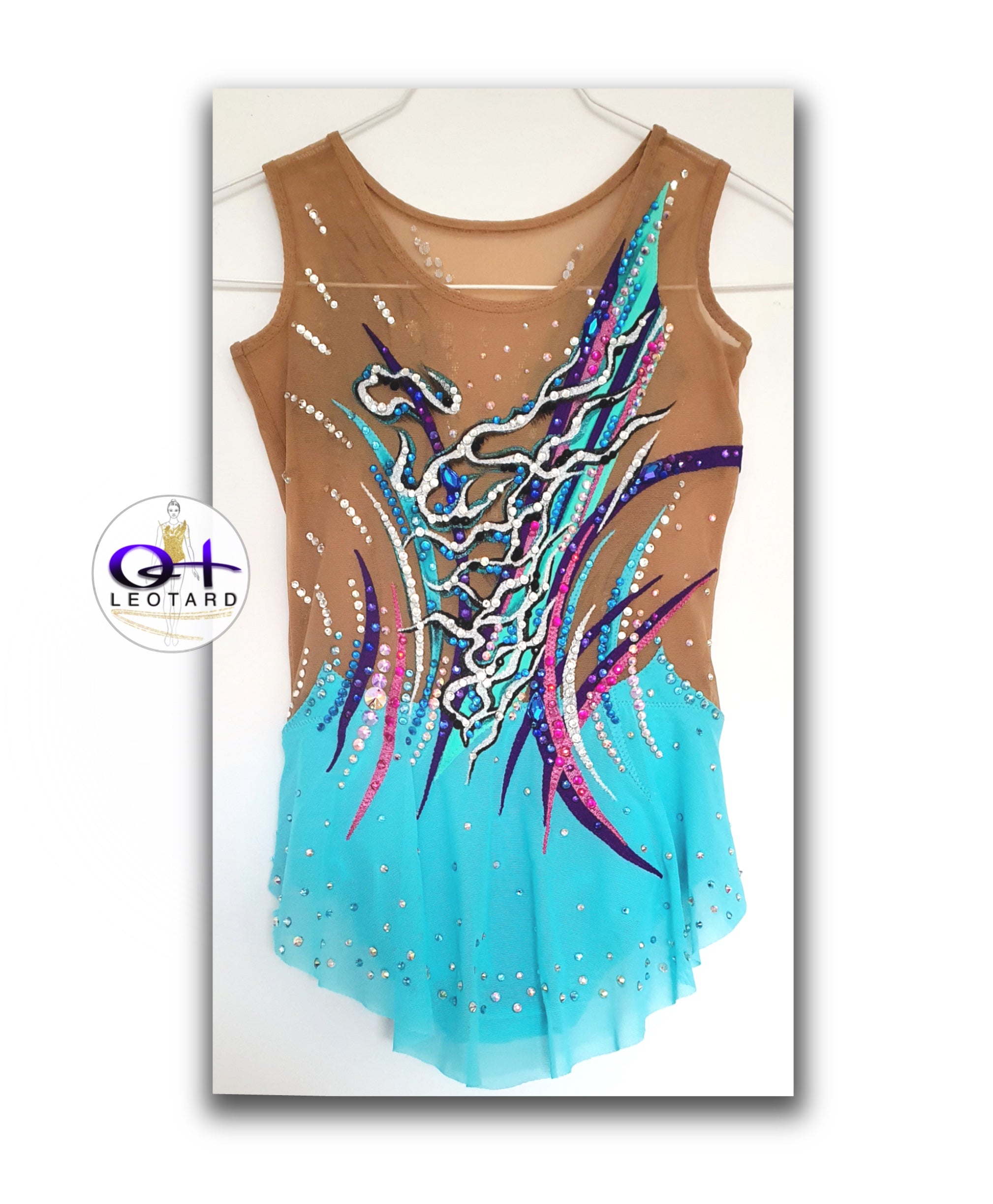 Turquoise Spark - Competition Leotard