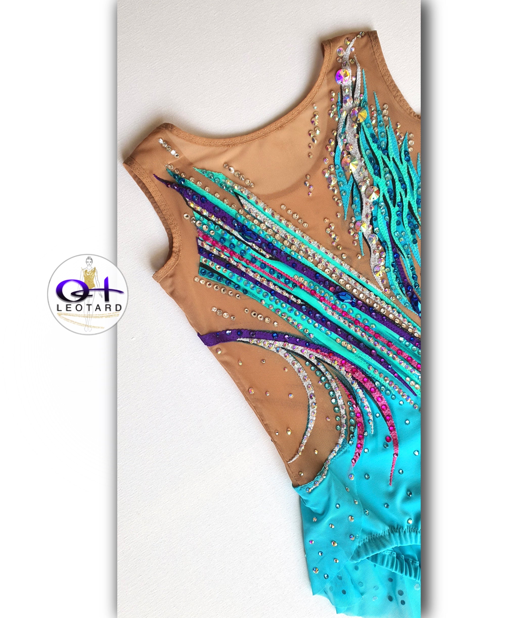 Turquoise Spark - Competition Leotard